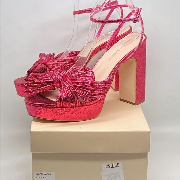 Loeffler Randall  Natalia Pleated Bow Platform Sandals size 11 - Picture 11 of 13